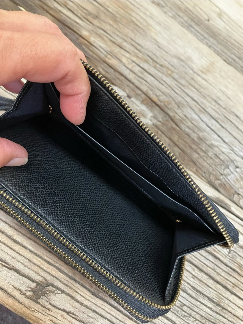 Coach long zip